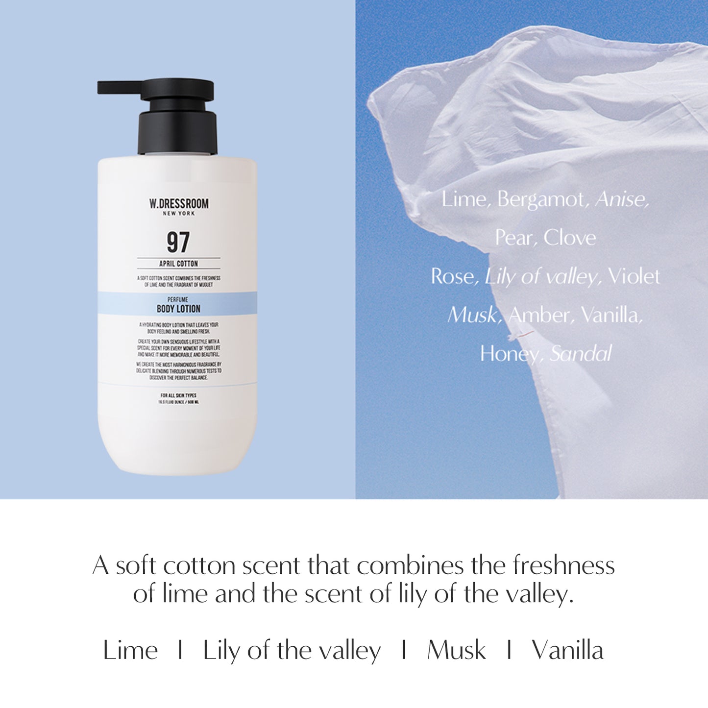 W.Dressroom Body Lotion 500ml New