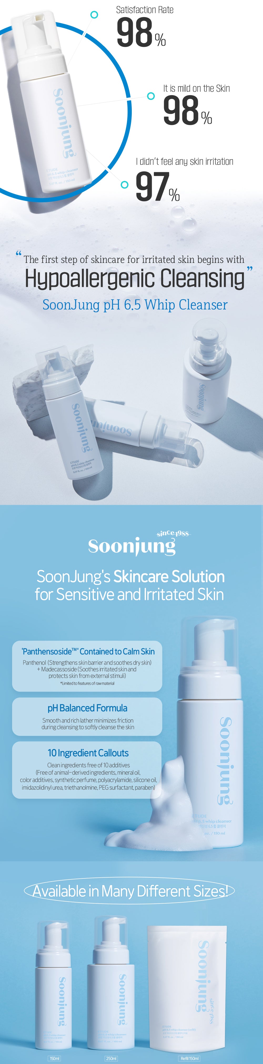 ETUDE HOUSE SoonJung pH 6.5 Whip Cleanser 150ml
