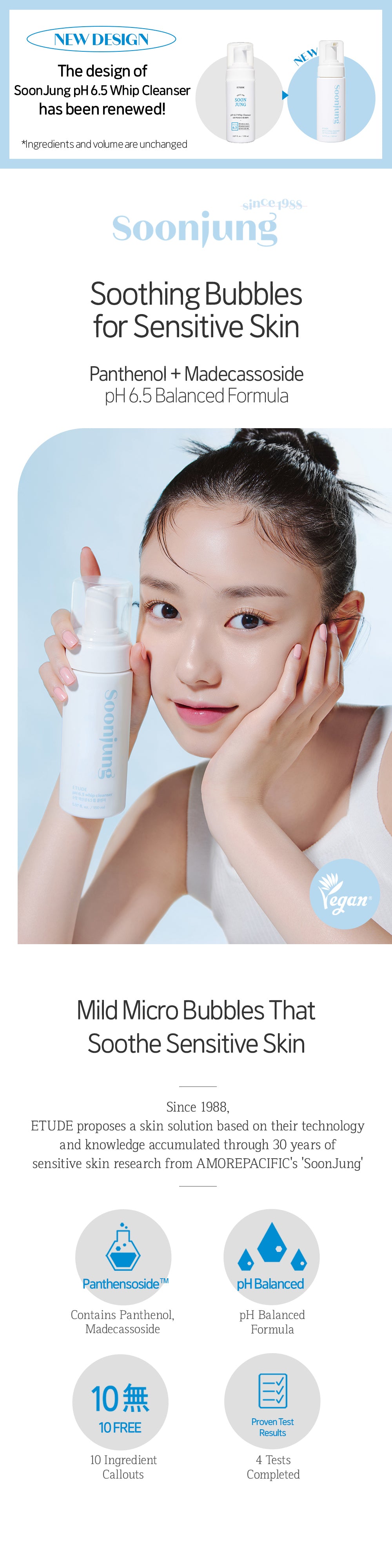 ETUDE HOUSE SoonJung pH 6.5 Whip Cleanser 150ml
