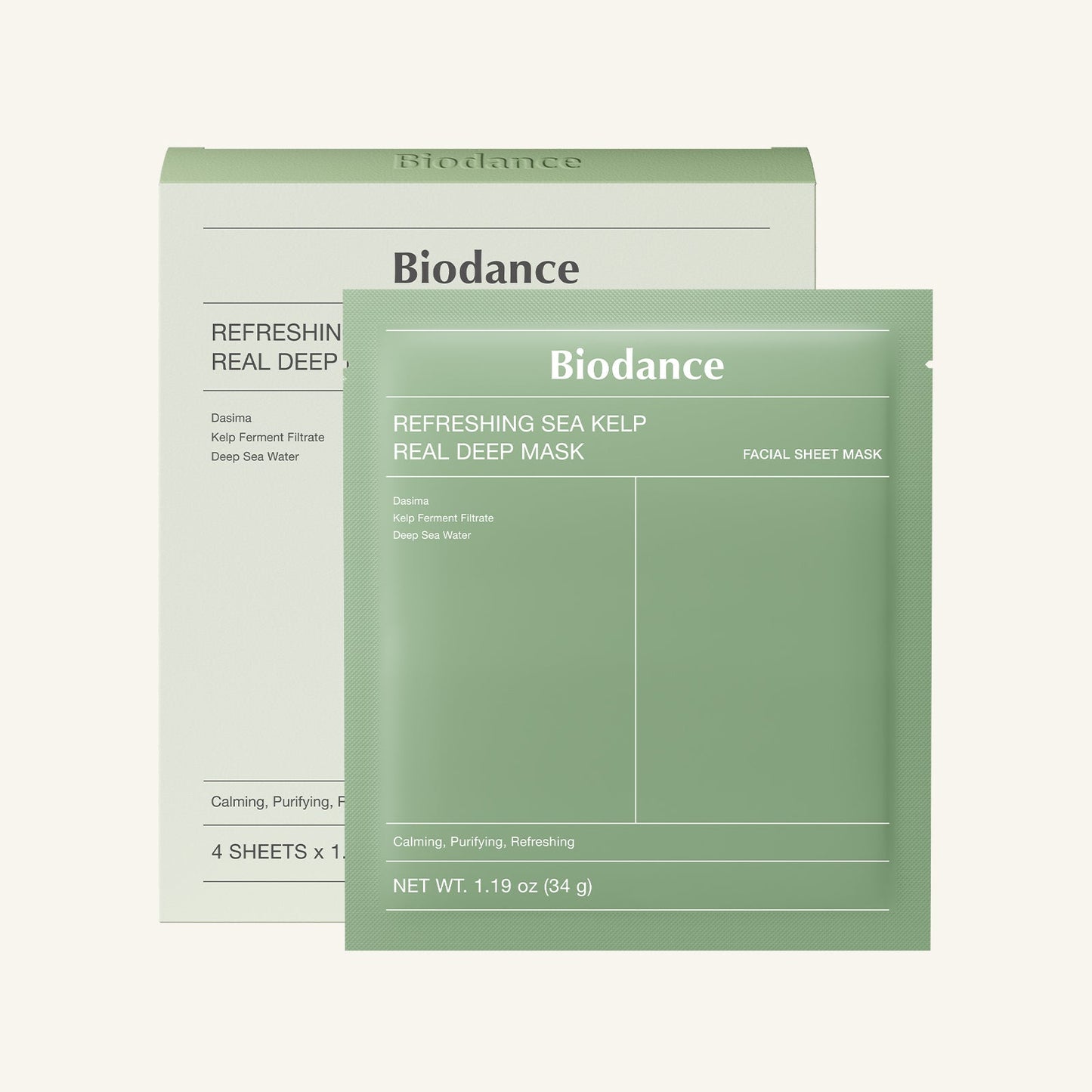 BIODANCE Refreshing Sea Kelp Real Deep Mask 4ea