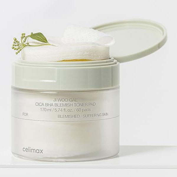celimax Ji Woo Gae Cica BHA Blemish Toner Pad