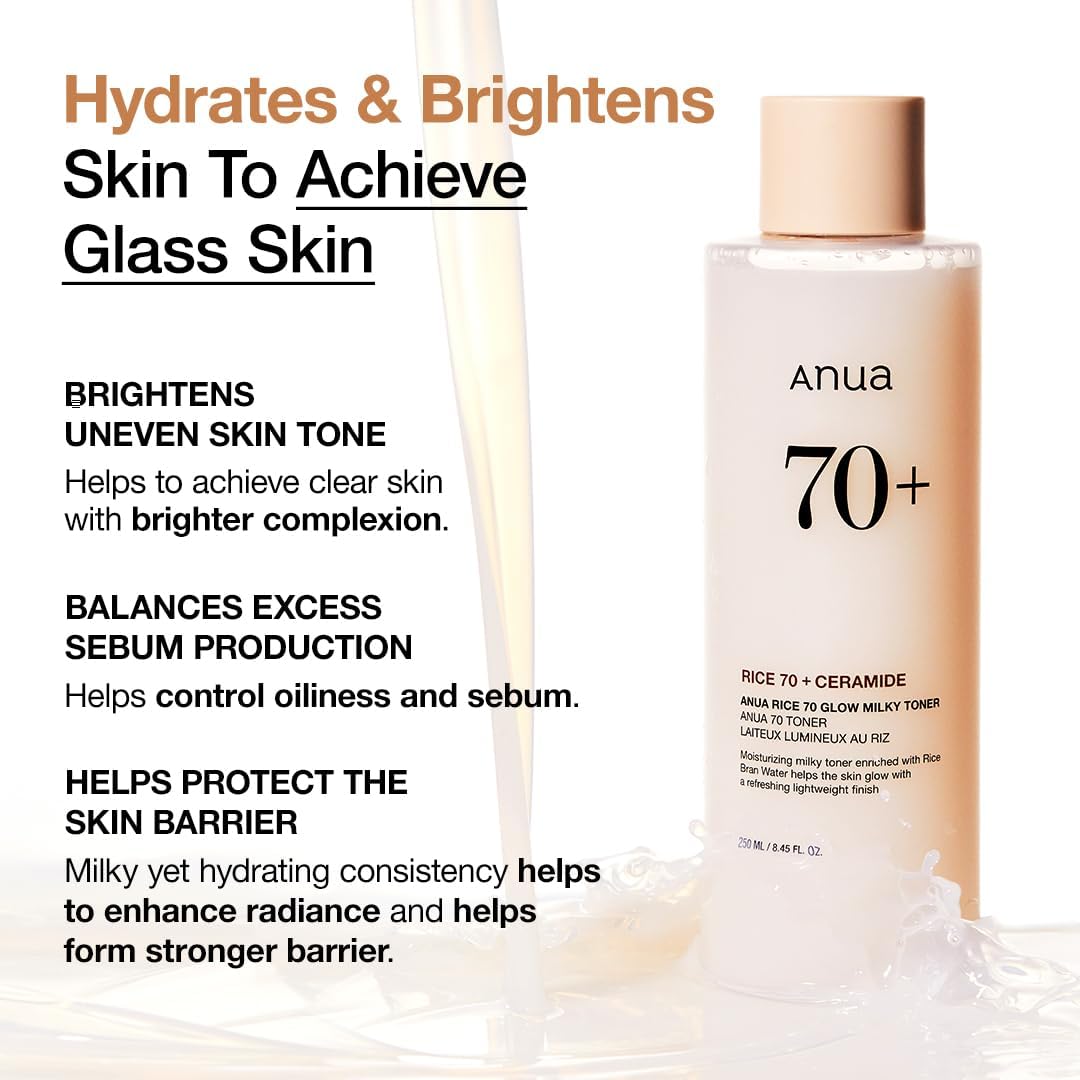 ANUA Rice 70 Ceramide Glow Milky Toner 250ml