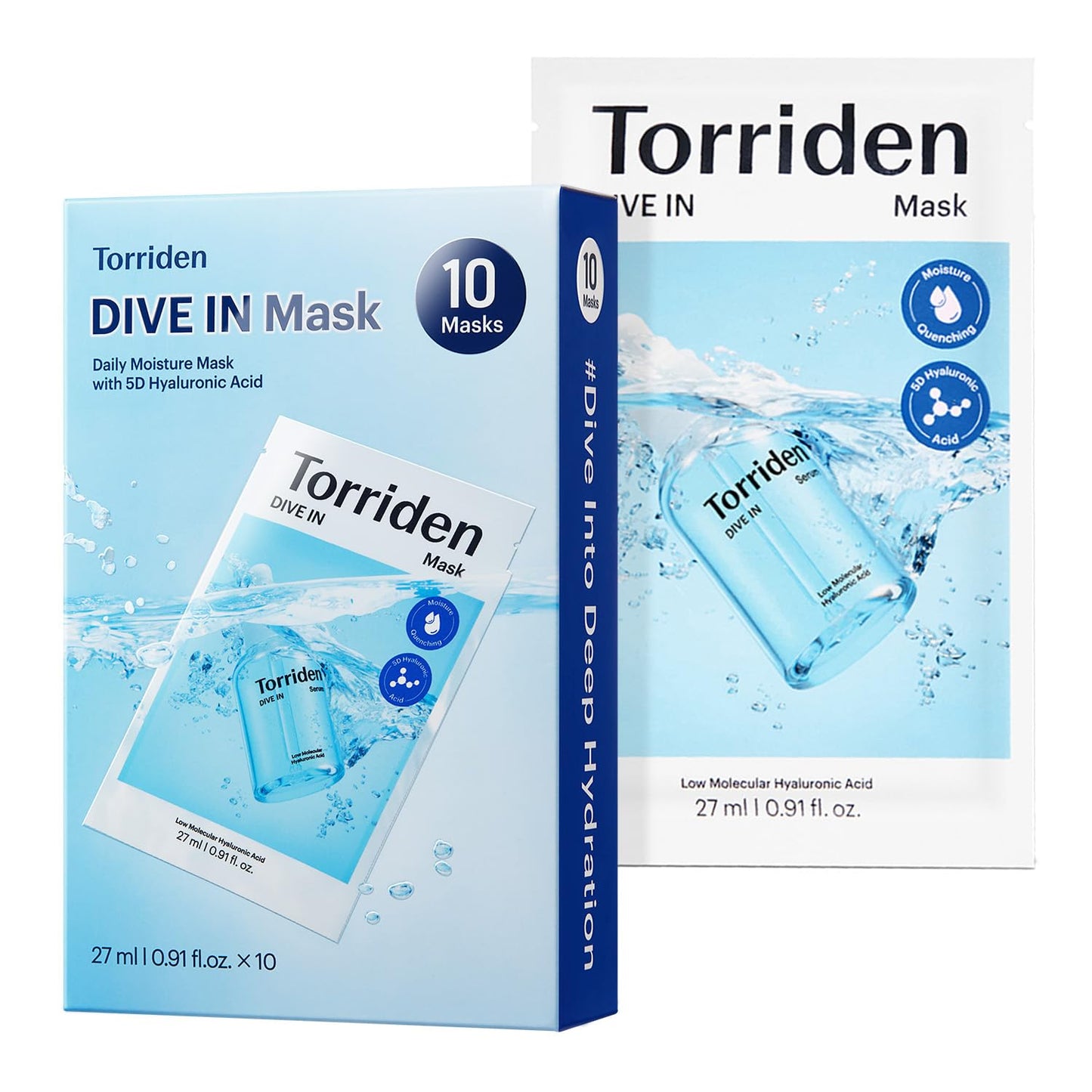TORRIDEN DIVE IN Low Molecular Hyaluronic Acid Mask Pack 27ml x 10ea