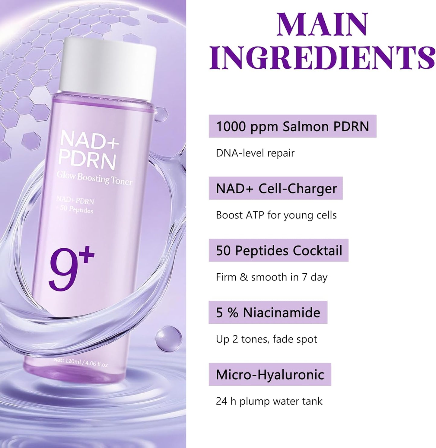 Numbuzin No 9+ NMN PDRN Glow Boosting Toner 150ml