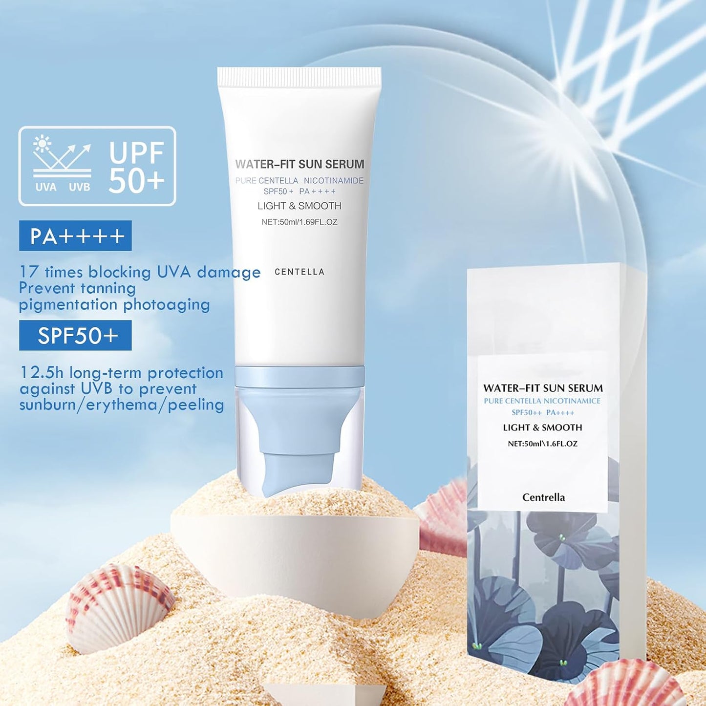 SKIN1004 Madagascar Centella Hyalu-Cica Water-Fit Sun Serum 50ml