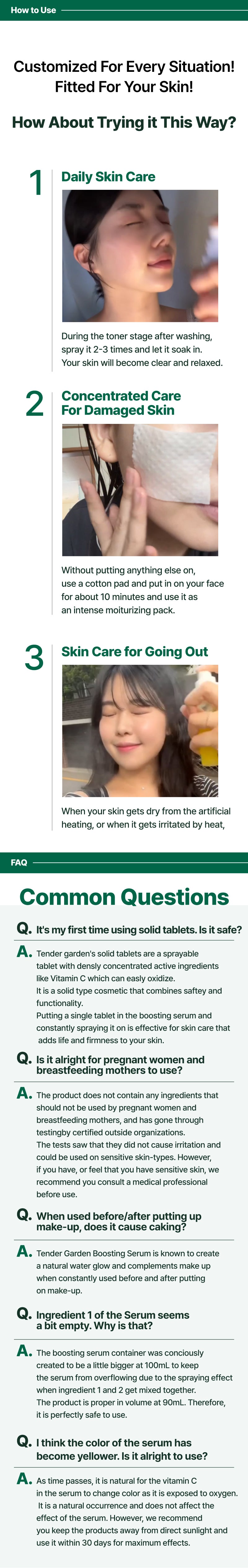 Tender garden Skin Renewal Dual Boosting Set